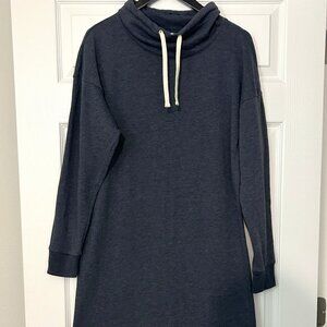 GAP Turtleneck Sweater Dress – Size S – Navy Heather – EUC